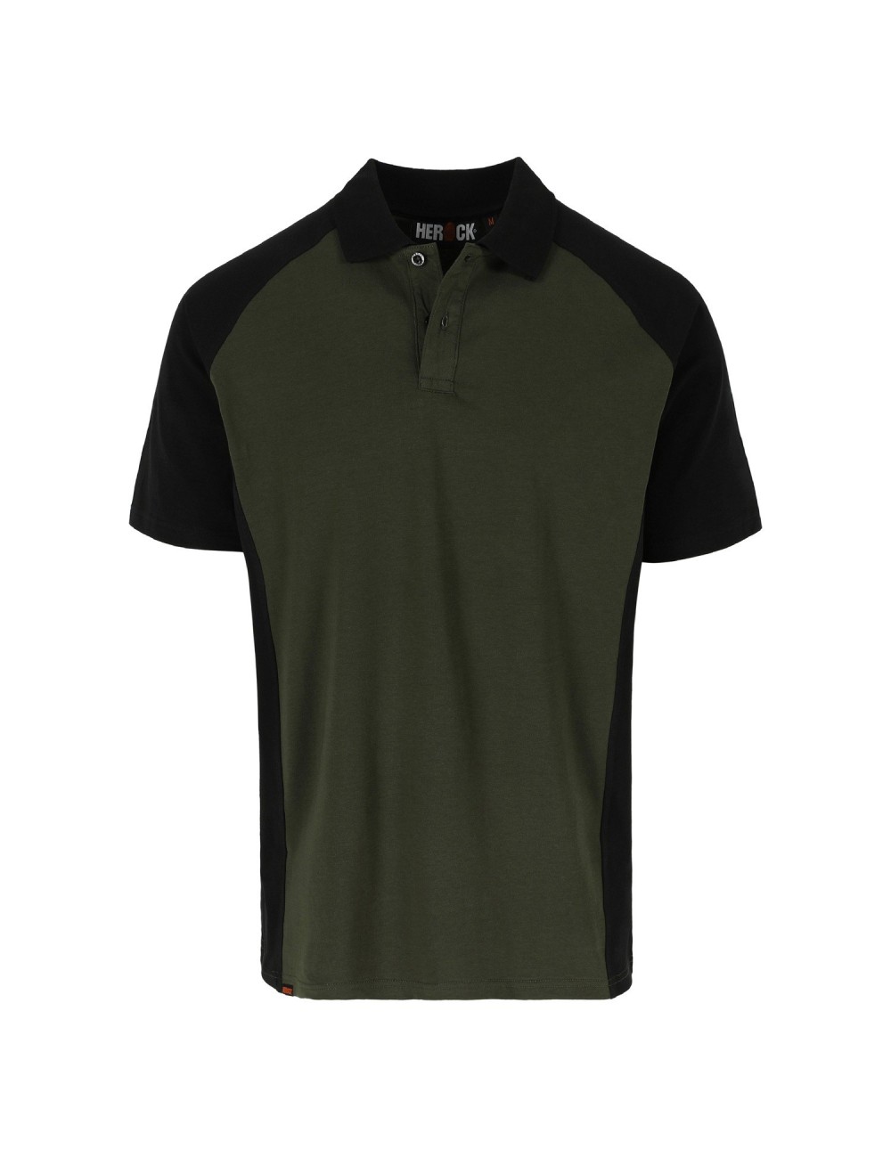Polo travail bicolore manches courtes Brabo Herock kaki