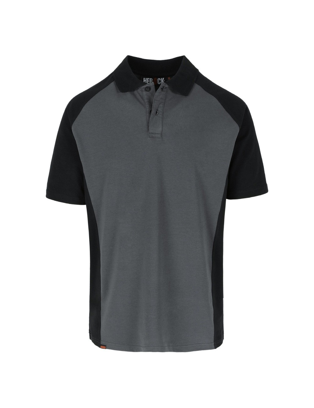 Polo travail bicolore manches courtes Brabo Herock gris