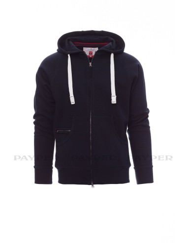 Sweat de travail zippé capuche Dallas Payper navy vue 1