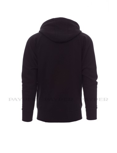 Sweat de travail zippé capuche Dallas Payper noir vue 2