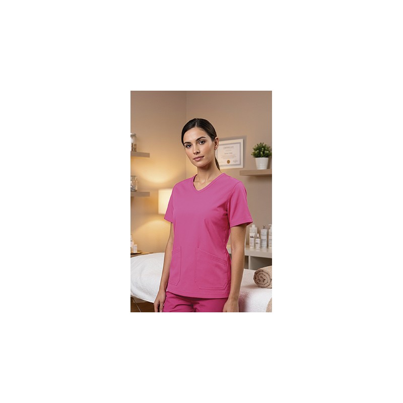 Tunique femme médicale et esthétique Lavender Valento rose 1