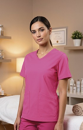 Tunique femme médicale et esthétique Lavender Valento rose 1
