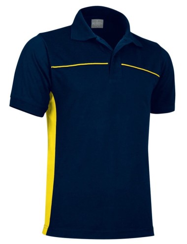Polo travail manches courtes Thunder cotepro marine/jaune