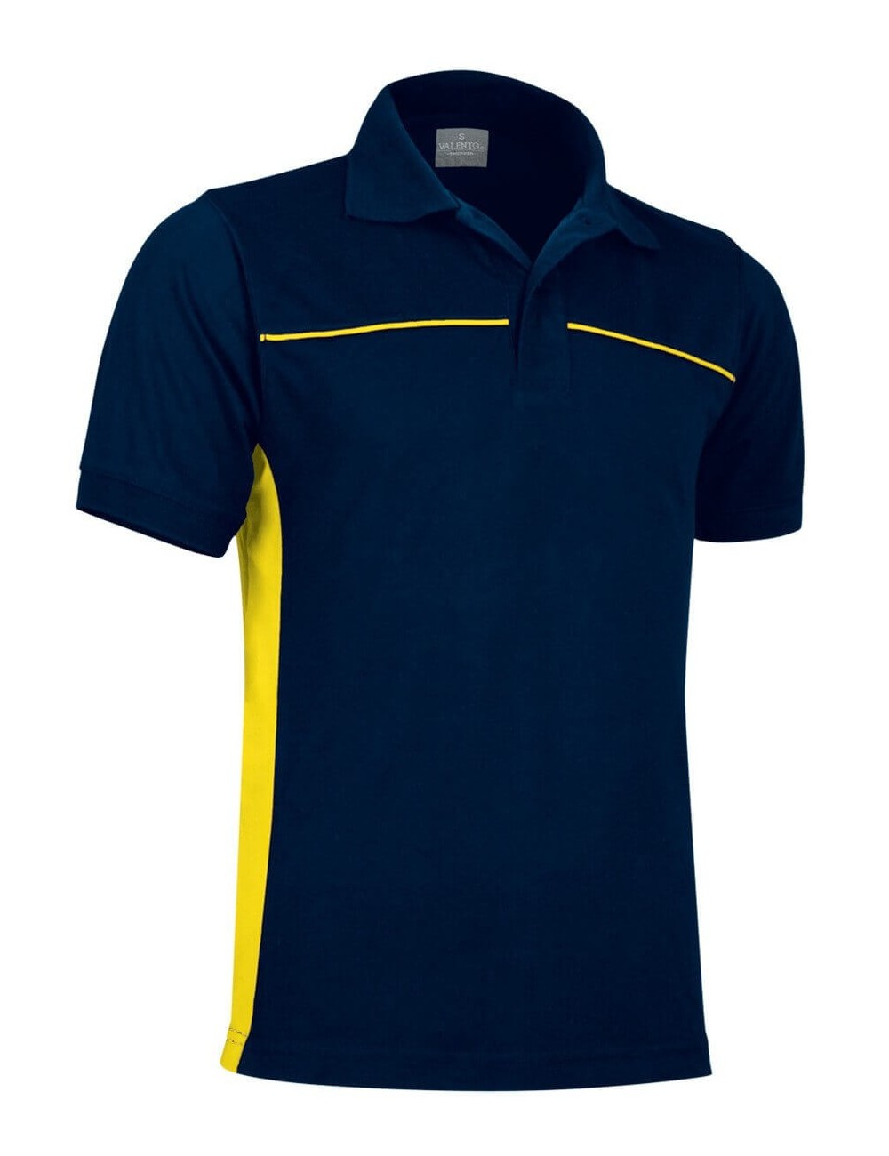 Polo travail manches courtes Thunder cotepro marine/jaune