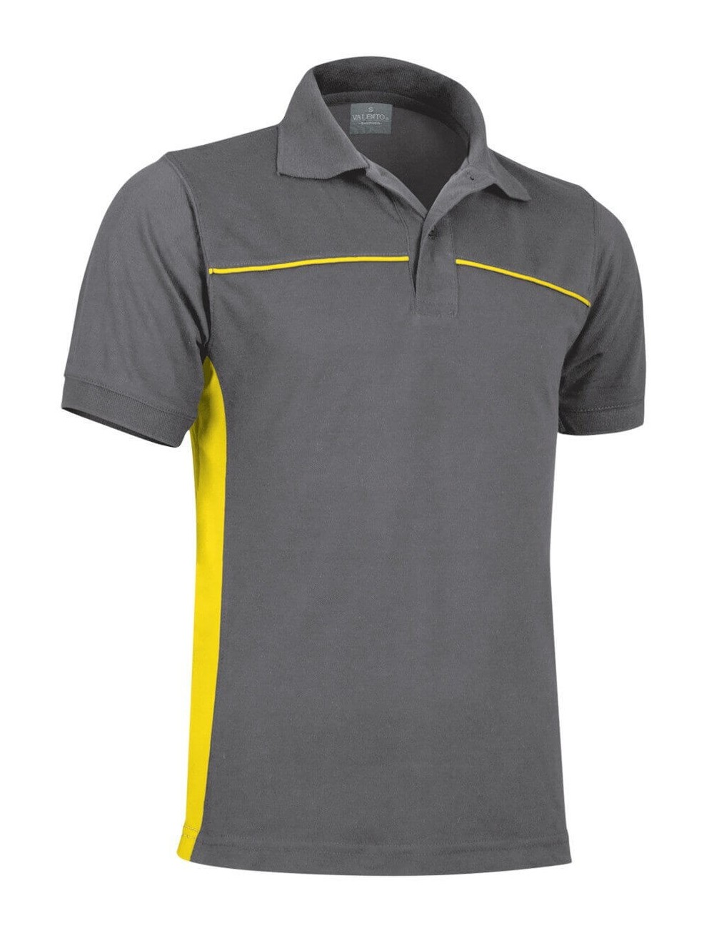 Polo travail manches courtes Thunder cotepro gris/jaune