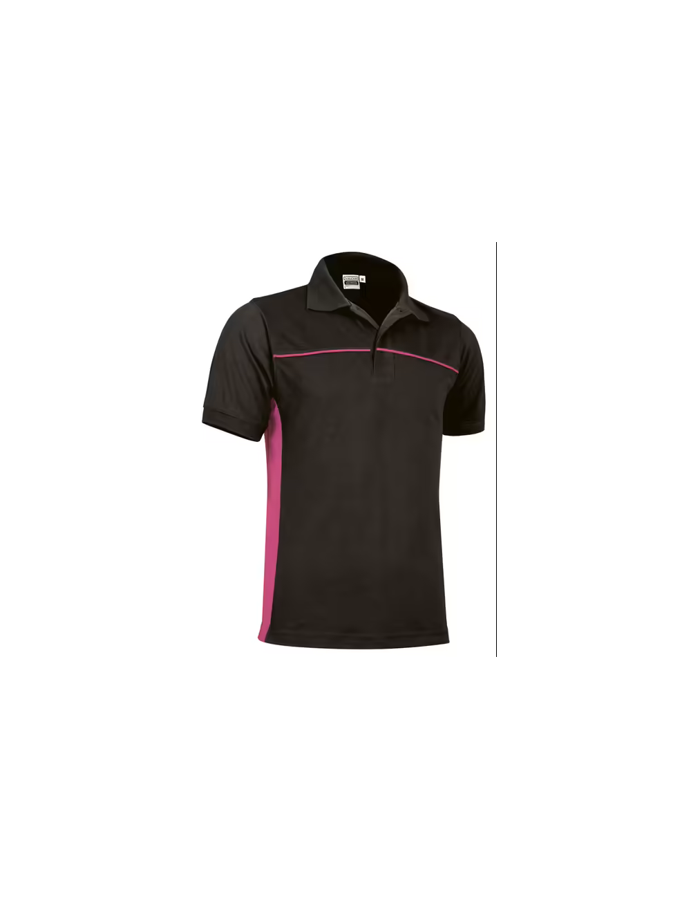 Polo de travail femme noir et rose Thunder | Cotepro