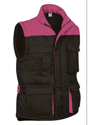 Gilet sans manches femme bicolore Thunder noir rose