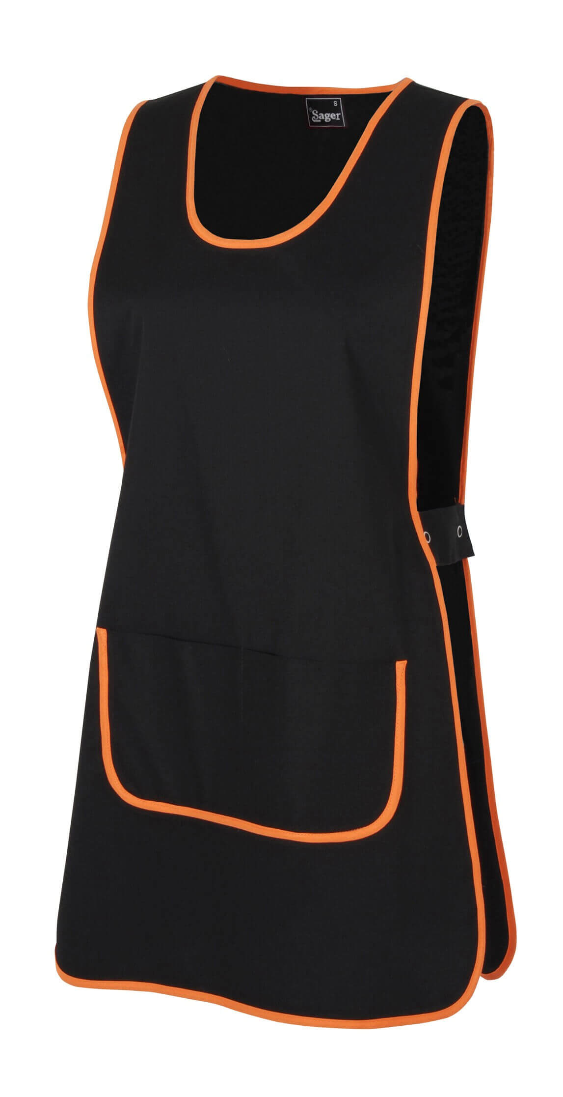 Chasuble blouse travail femme noir orange cotepro
