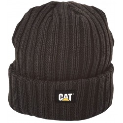Bonnet tricote homme noir C-443 avec logo CAT  cotepro