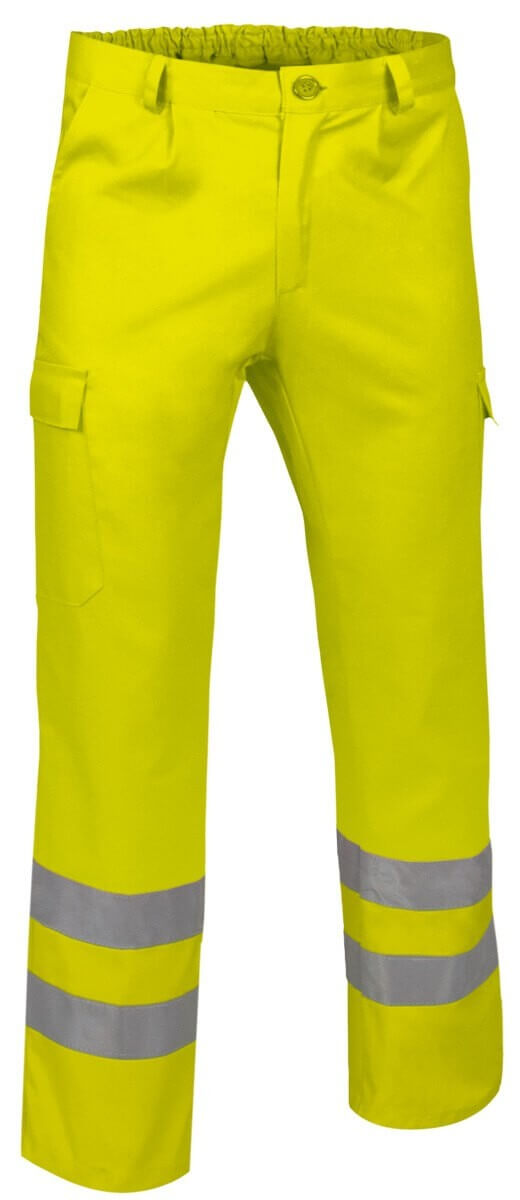 Pantalon travail haute visibilite basique Train cotepro jaune