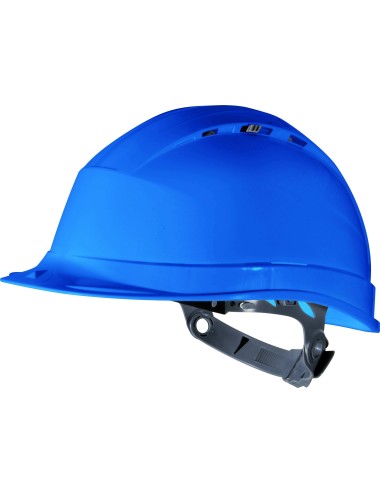Casque chantier Deltaplus Quartz 1 serrage glissiere cotepro bleu