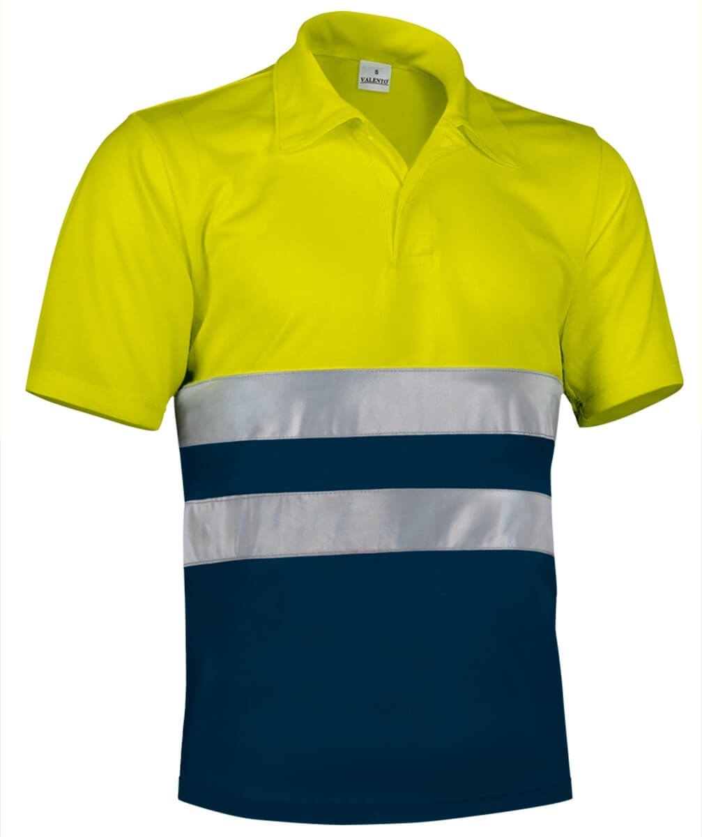 Hi Viz Vis Polo T-Shirt Haute Visibilité Travail Polo ruban réfléchissant de Sécurité Haut 