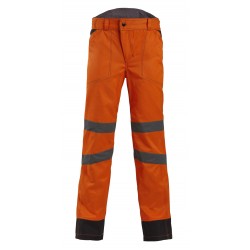 Pantalon haute visibilite Bellus NW jaune ou orange cotepro orange