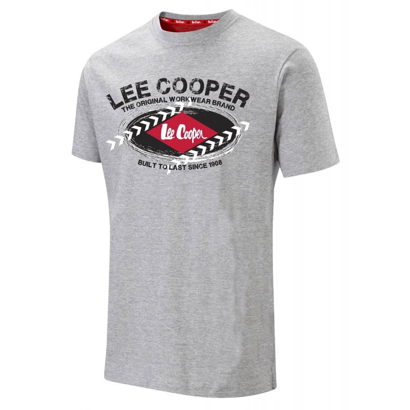 Tee shirt homme manches courtes gris Lee Cooper cetepro