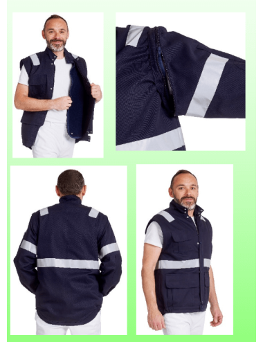 Blouson ambulancier mixte blanc ou marine REMI cotepro