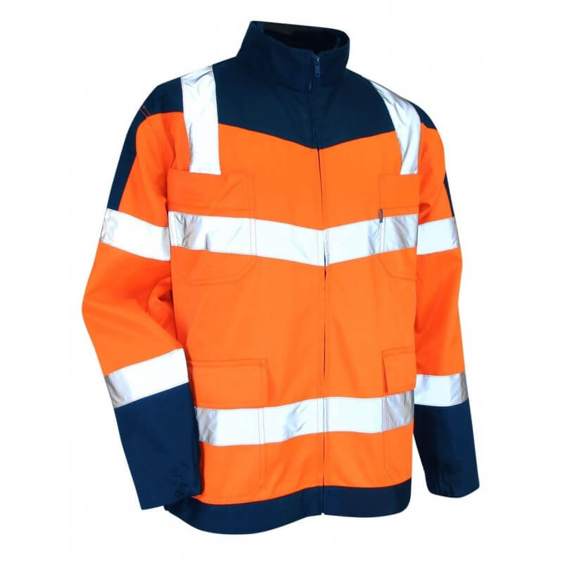 Blouson haute visibilite Urgence LMA bleu orange cotepro