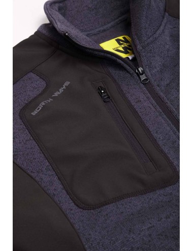 Veste travail maille molletonnee Arsenal Gris ou jaune North Ways cotepro vue 3