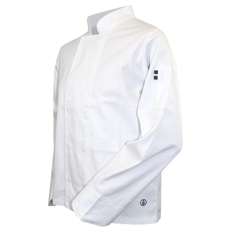 Veste cuisine coton blanche Poisson LMA cotepro