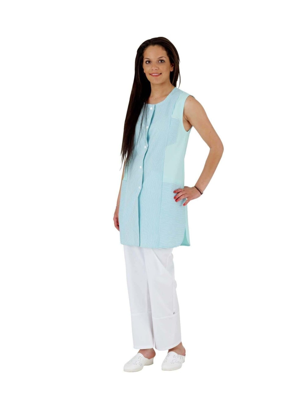 Blouse 3/4 sans manches femme Nadia cotepro vert