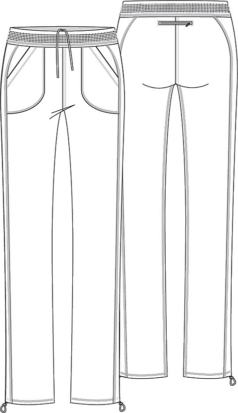 Pantalon medical elastique femme marine Dickies cotepro vue 2
