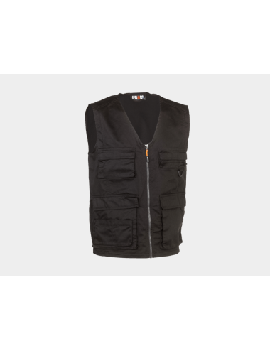Gilet travail sans manches multipoches Torro Herock cotepro noir