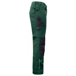 Pantalon travail poches genouilleres 5532 Projob noir ou vert cotepro vue 2