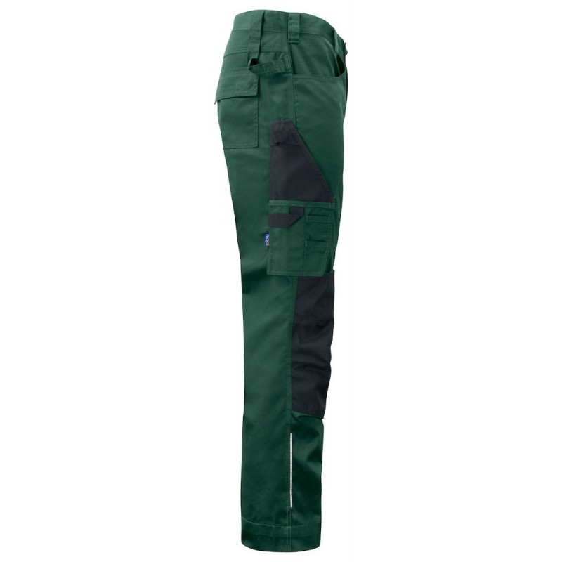 Pantalon travail poches genouilleres 5532 Projob noir ou vert cotepro