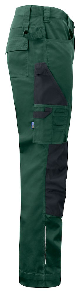 Pantalon travail poches genouilleres 5532 Projob noir ou vert cotepro vue 2
