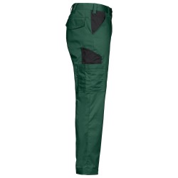 Pantalon travail leger 2518 Projob noir ou vert cotepro vue 2