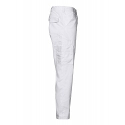 Pantalon travail leger 2518 Projob rouge ou blanc cotepro blanc vue 2
