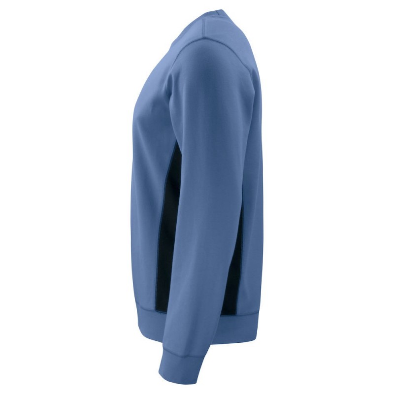 Sweat travail resistant 2127 col rond Projob cotepro ciel