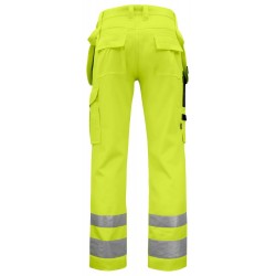 Pantalon haute visibilite poches flottantes 6531 Projob jaune cotepro vue 1