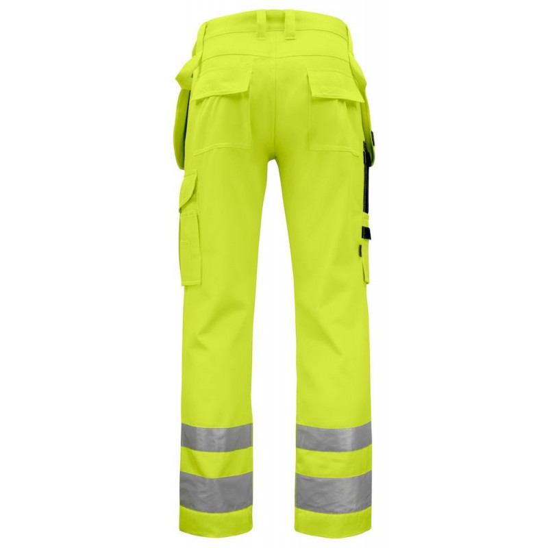 Pantalon haute visibilite poches flottantes 6531 Projob jaune cotepro