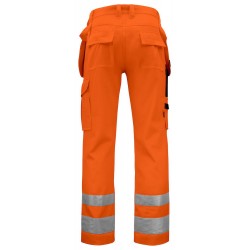 Pantalon haute visibilite poches flottantes 6531 Projob orange cotepro vue 1