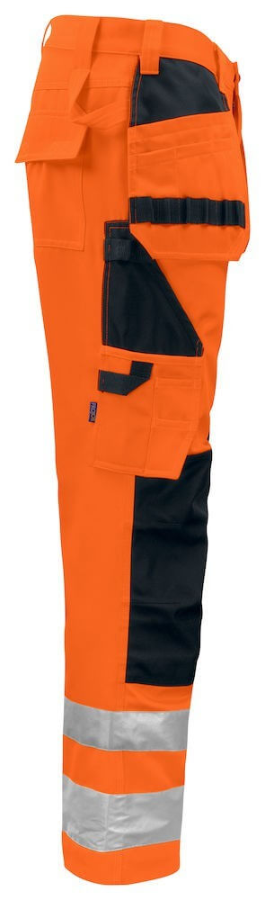Pantalon haute visibilite poches flottantes 6531 Projob orange cotepro vue 2