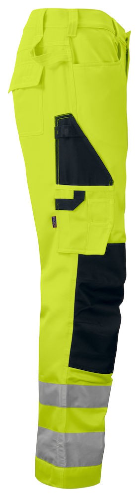 Pantalon haute visibilite poches genoux 6532 Projob jaune cotepro