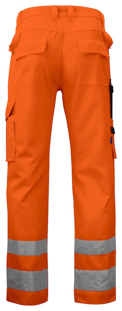 Pantalon haute visibilite poches genoux 6532 Projob orange cotepro vue 1