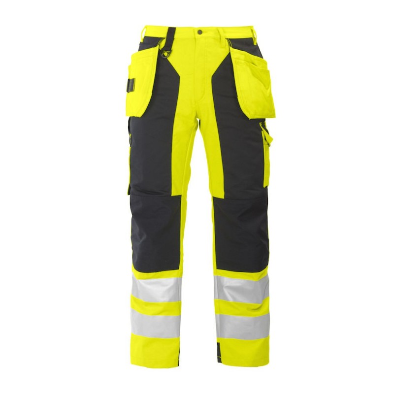 Pantalon haute visibilite classe 2 resistant 6506 Projob jaune cotepro