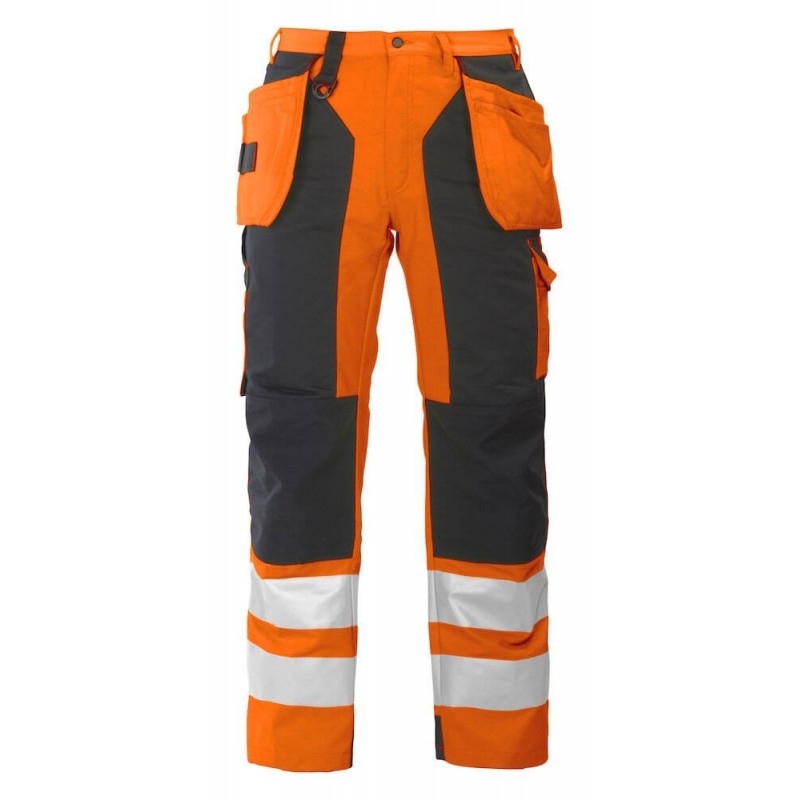 Pantalon haute visibilite classe 2 resistant 6506 Projob orange cotepro