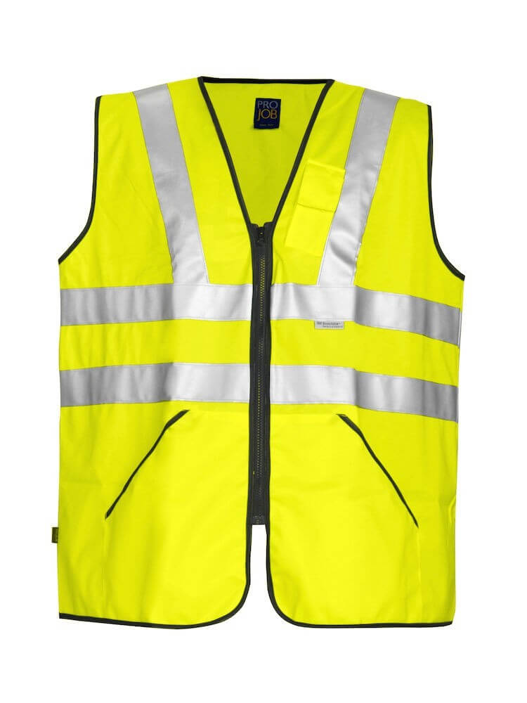 Gilet haute visibilité zippé classe 3 Projob 6702 jaune