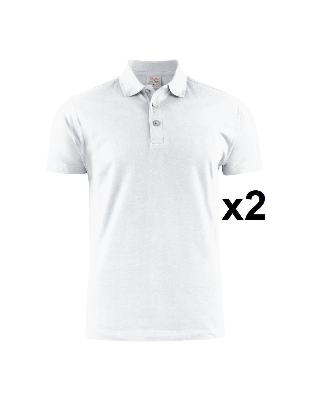 Polo pique manches courtes lot 2 Surf RSX Printer cotepro blanc