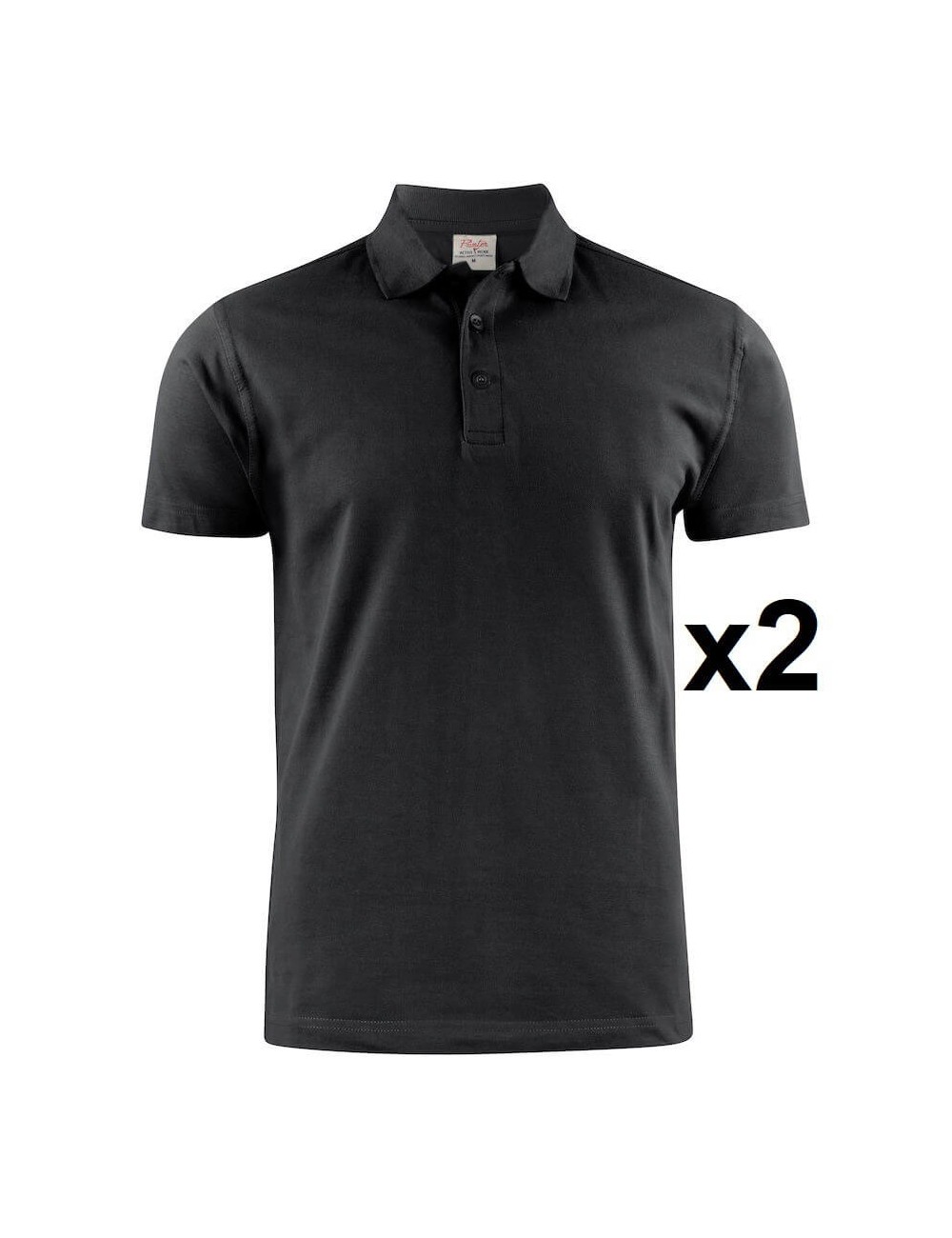 Polo pique manches courtes lot 2 Surf RSX Printer cotepro noir