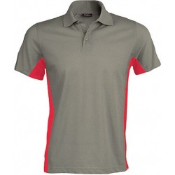Polo travail manches courtes bicolore Kariban cotepro gris orange