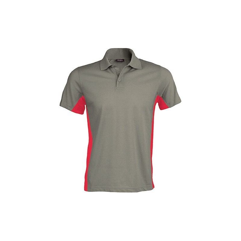 Polo travail manches courtes bicolore Kariban cotepro gris orange