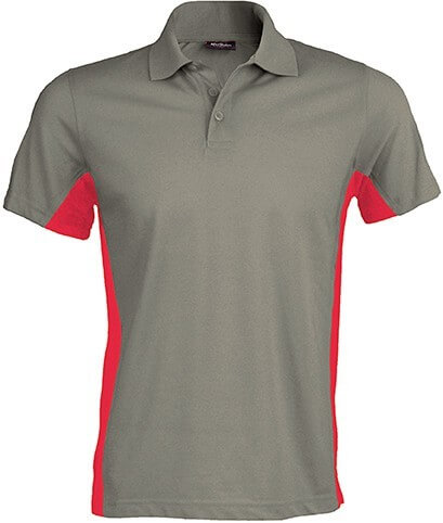 Polo travail manches courtes bicolore Kariban cotepro gris orange