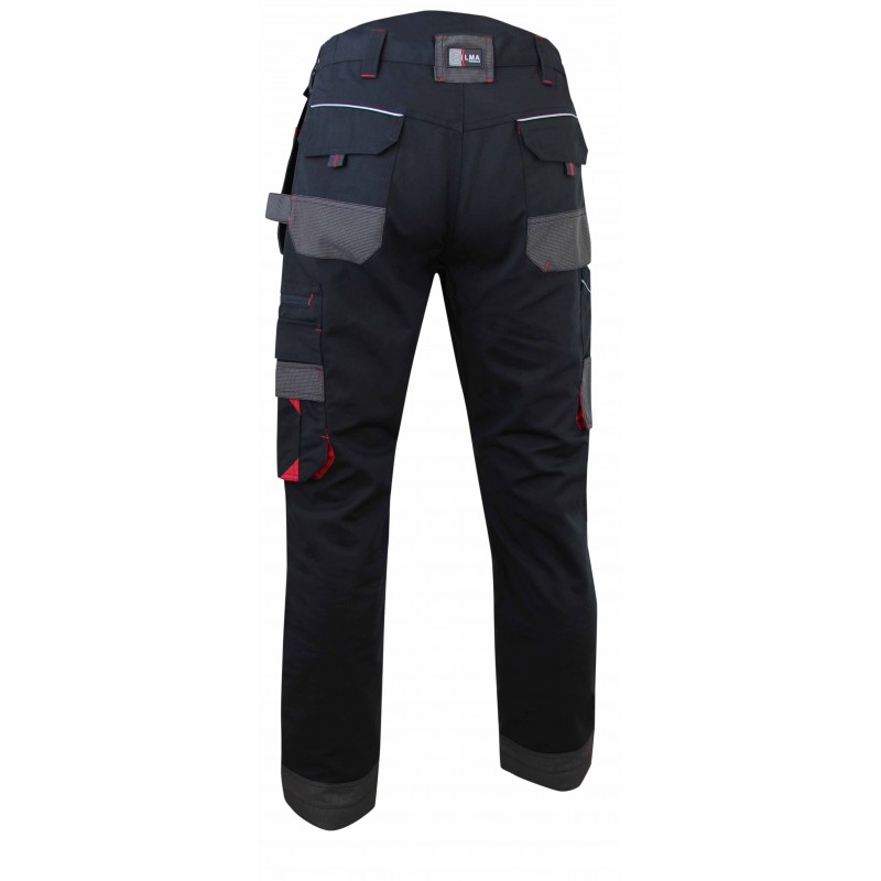 Pantalon de travail LMA ARGILE gris / noir très résistant