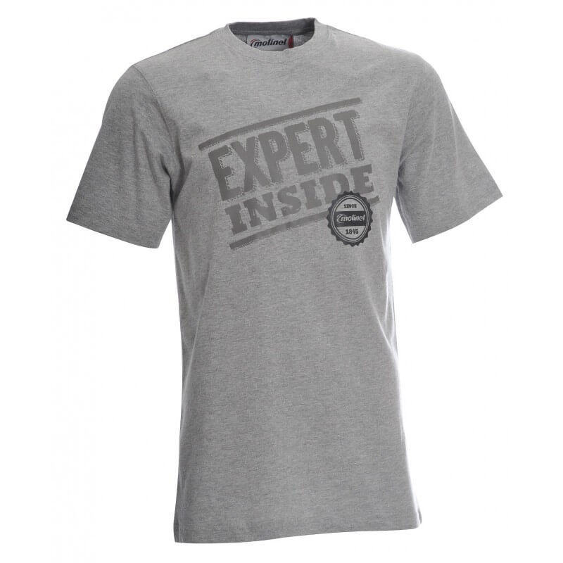 Tee shirt manches courtes expert inside Molinel cotepro gris