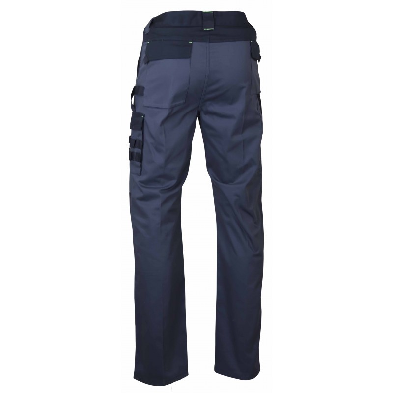 Pantalon travail coupe ajustee poches genouilleres LMA cotepro gris