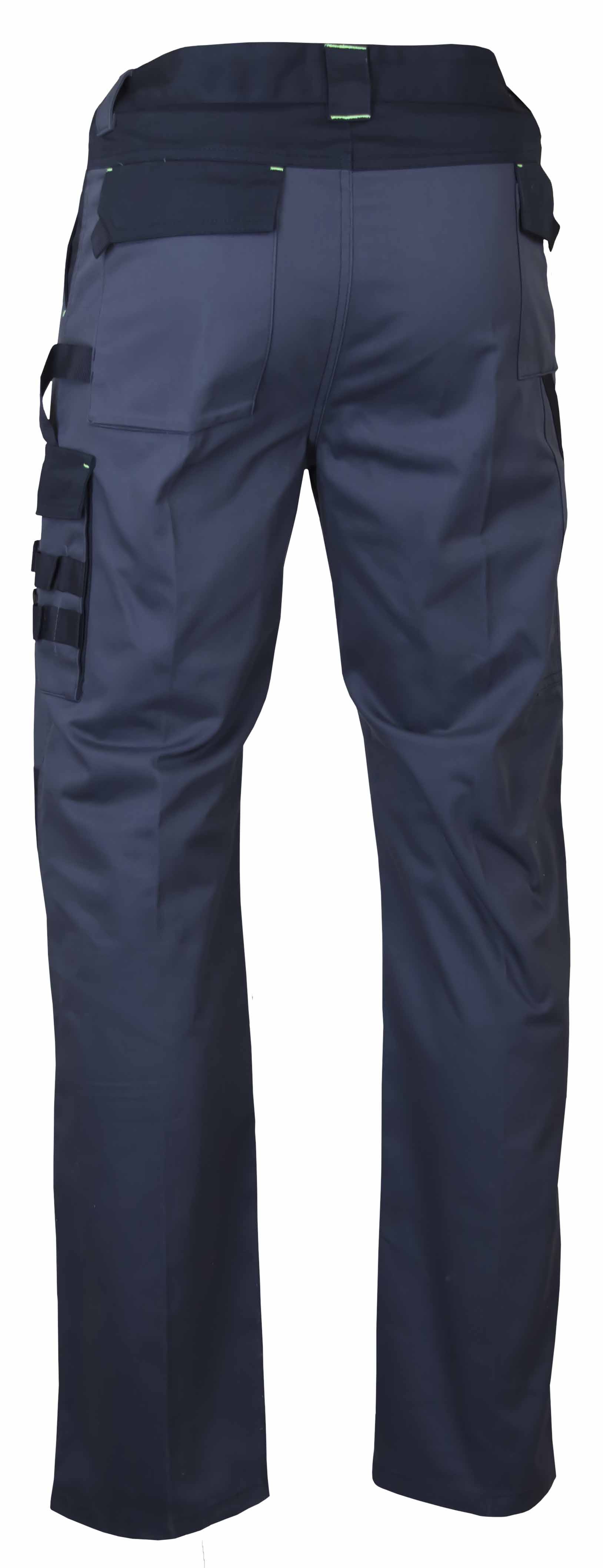 Pantalon travail coupe ajustee poches genouilleres LMA cotepro gris vue 1