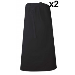 Lot 2 tabliers cuisinier rectangle 90 x 100 cm Siphon LMA cotepro